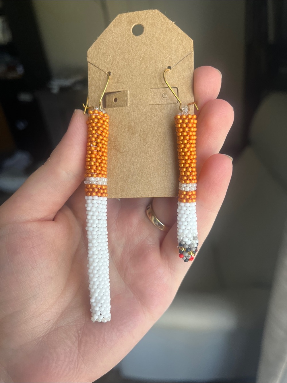 Novelty Cig Mismatch Earrings